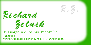 richard zelnik business card